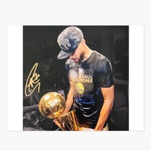 STEPHEN CURRY WARRIORS 2018 NBA FINALS TROPHY🏆8.5x11 GLOSSY NBA REPRINT POSTER.